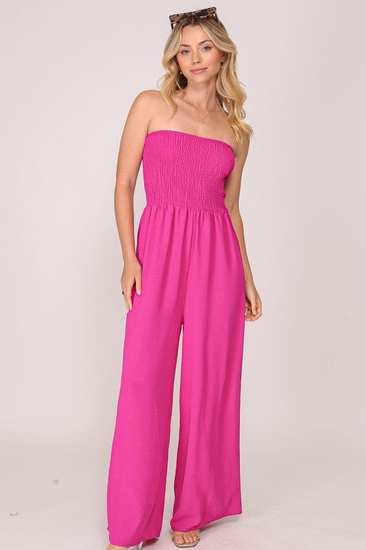 Meredith Magenta Sleeveless jumpsuit