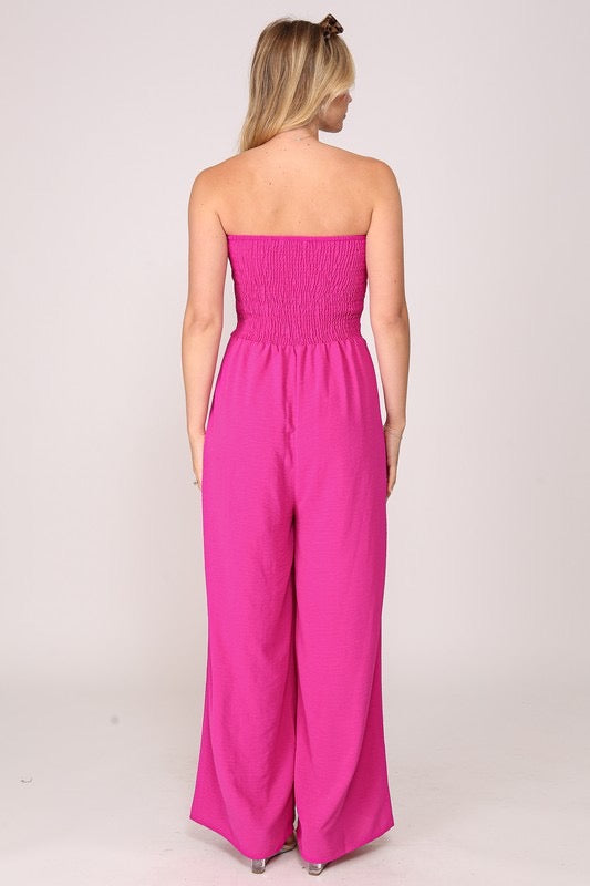 Meredith Magenta Sleeveless jumpsuit