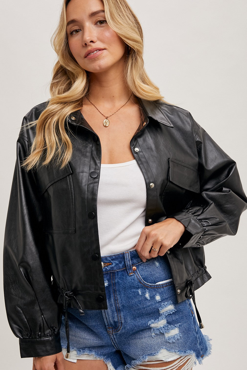 Beatrice Faux Leather Jacket