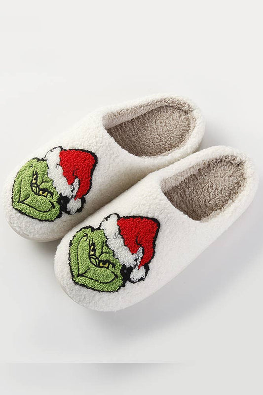 Christmas  Fleece Cozy Slipper-GRINCH