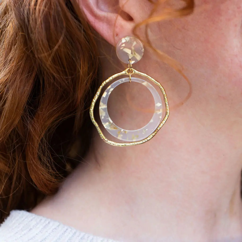 Georgia Gold Flake Earrings