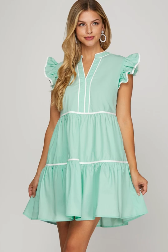 Poppy Ruffle Sleeve Dress (2 color options)