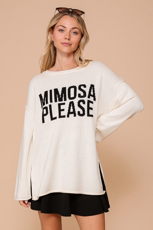 Mimosas Please Sweater