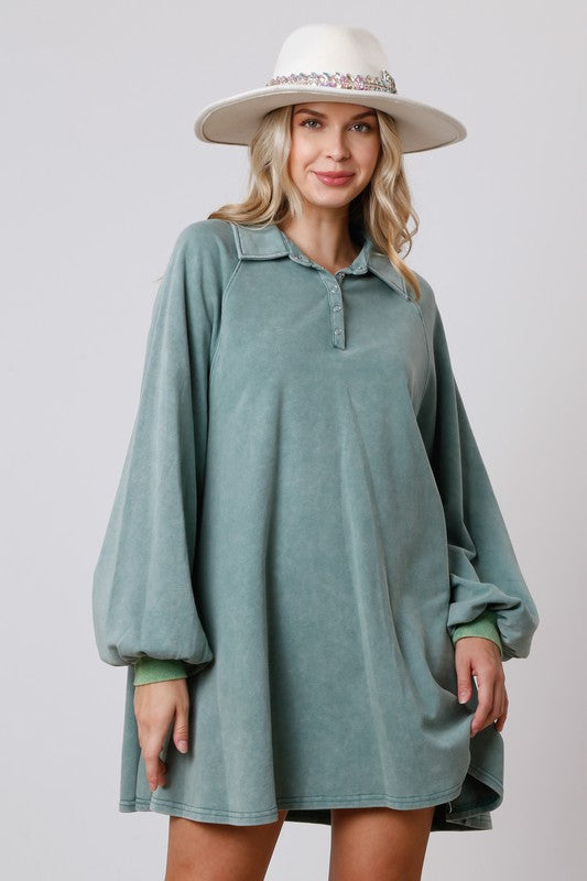 Sage Long Sleeve knit Dress