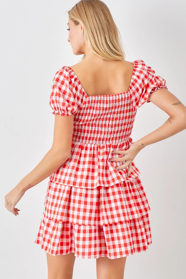 Lizzy Gingham Mini Dress