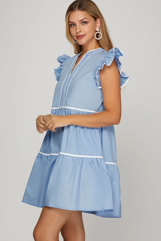 Poppy Ruffle Sleeve Dress (2 color options)