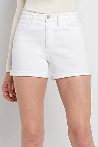 Flying Monkey White Denim Shorts