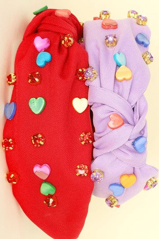 Heart and Rhinestone  headband