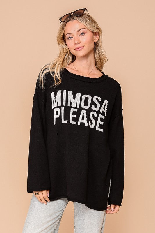 Mimosas Please Sweater