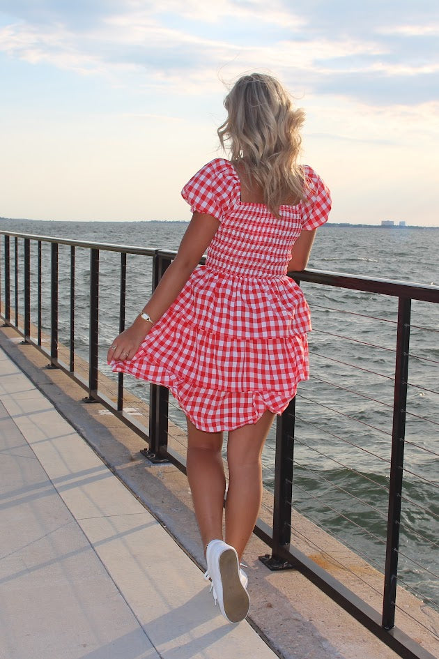 Lizzy Gingham Mini Dress