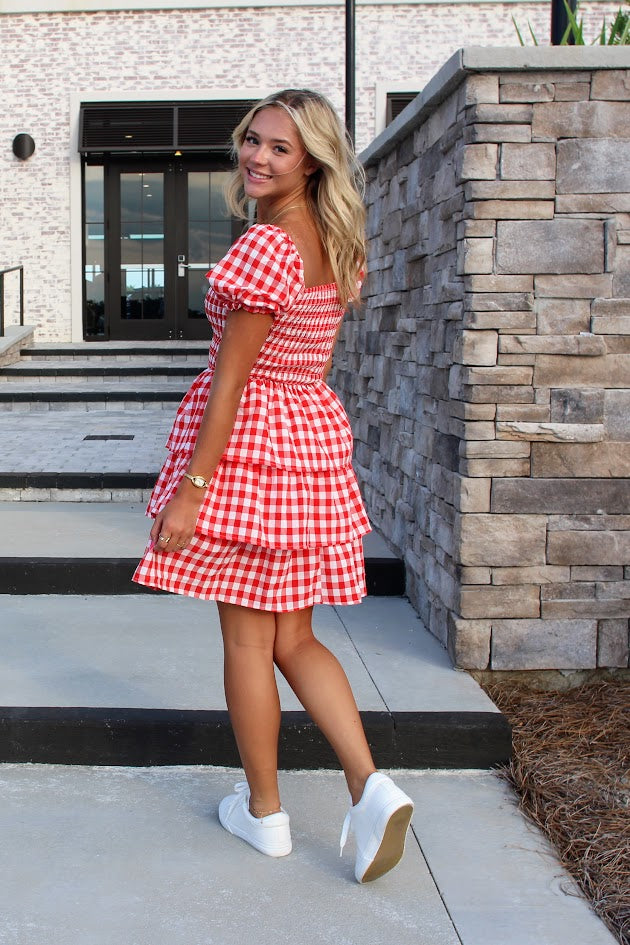 Lizzy Gingham Mini Dress