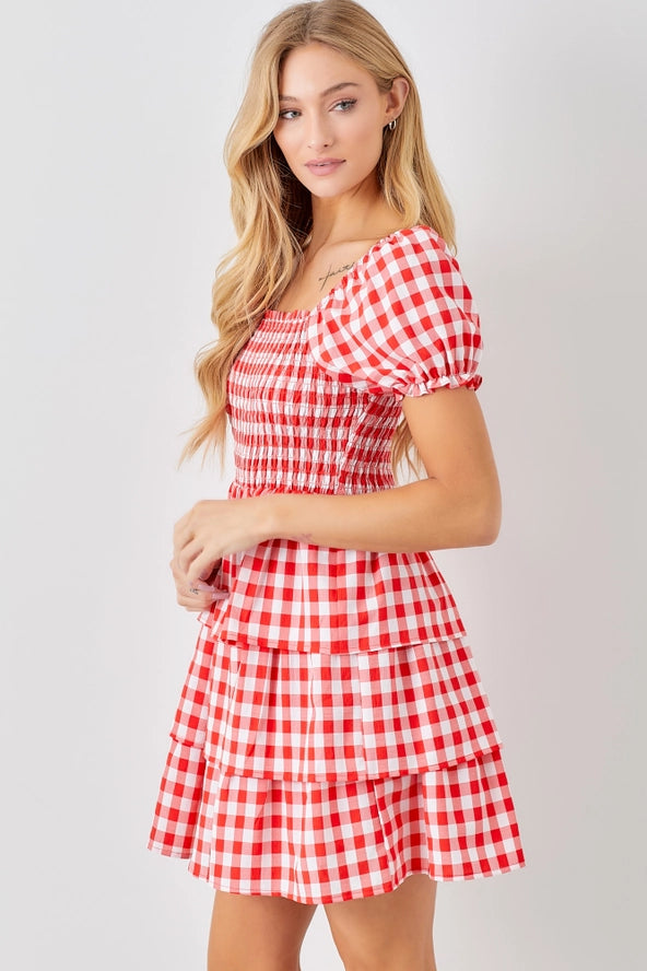 Lizzy Gingham Mini Dress