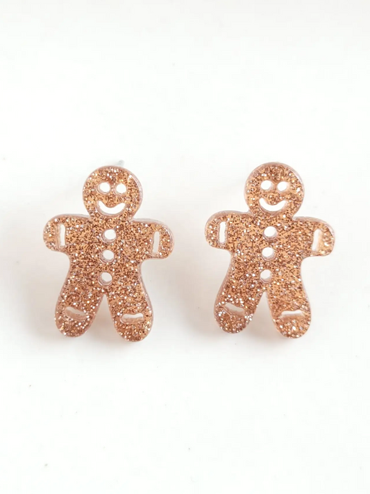 Gingerbread Man Stud Earrings